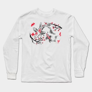 Red Carp in Japanese Style. Artwork By Annalisa Amato Long Sleeve T-Shirt